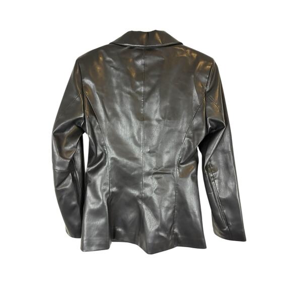 Rag & Bone Drew Faux Leather Blazer Jacket Modern Classy Edgy Rocker Motto Sz 2 - Picture 5 of 8
